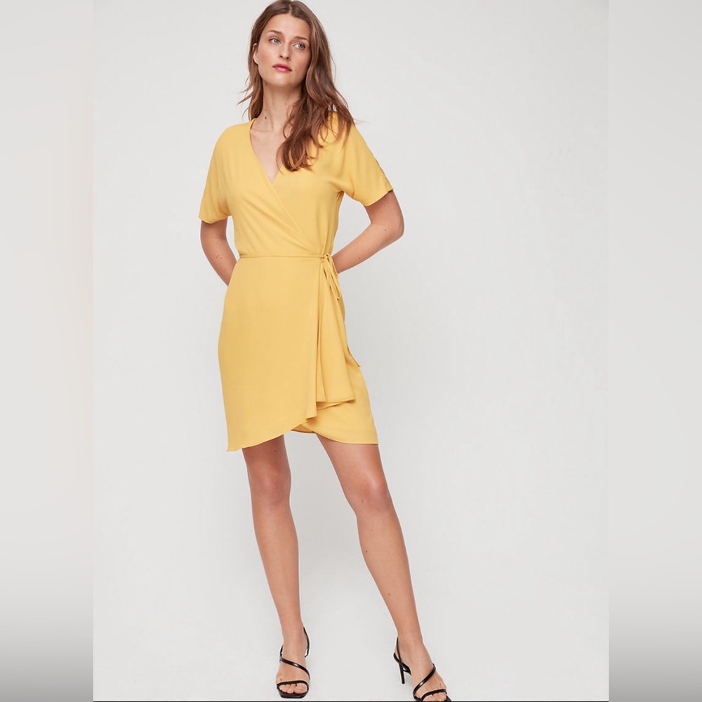 Aritzia Babaton Wallace Wrap Dress in Pink